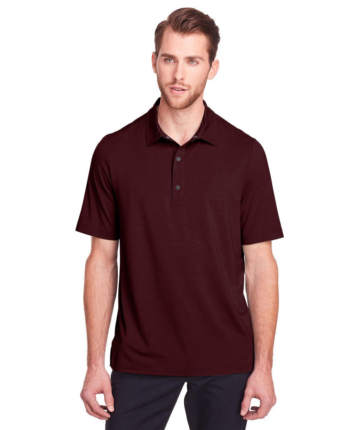 North End Jaq Snap-Up Stretch Performance Polo-Men's Polos-North End-Burgundy-S-Thread Logic