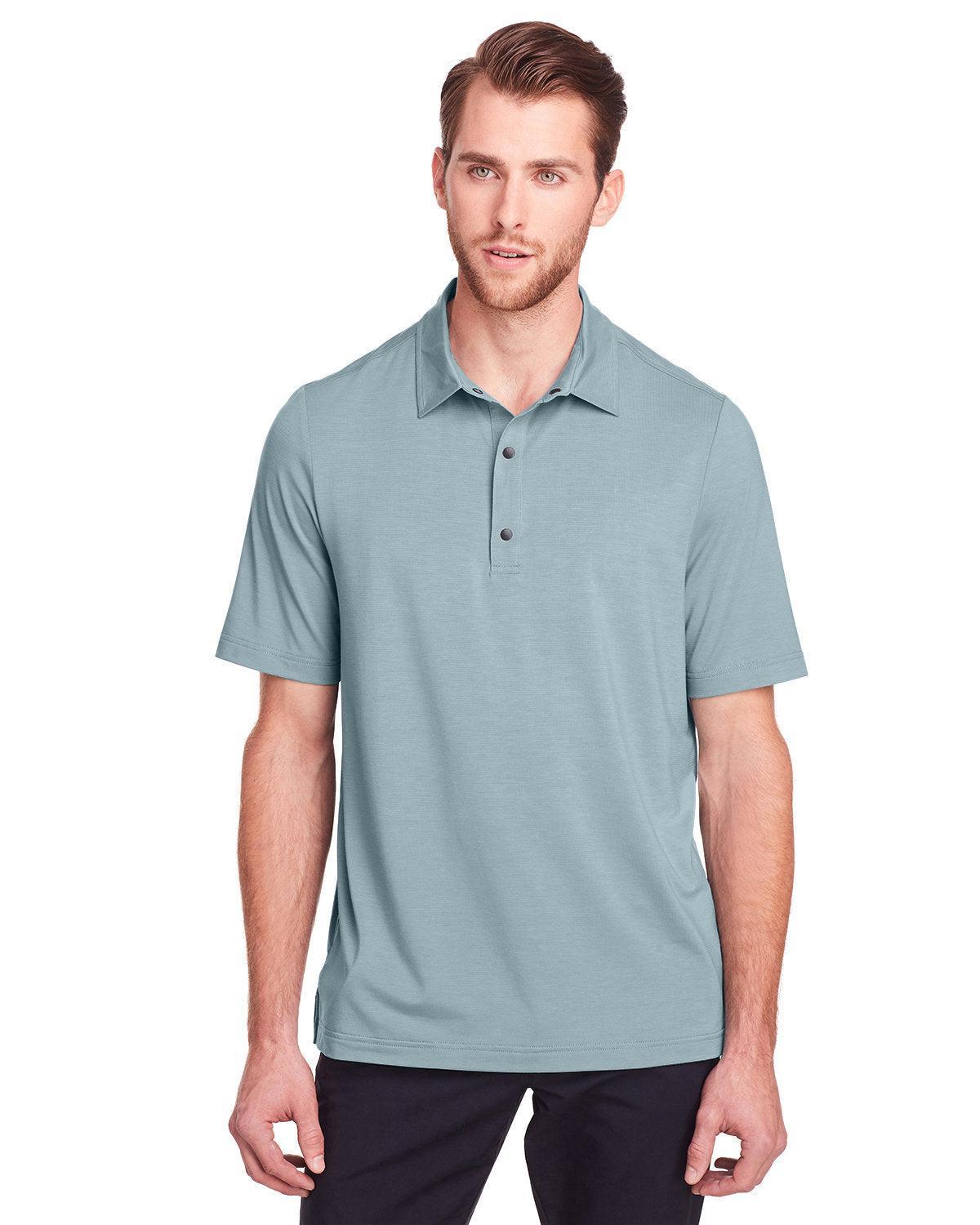 North End Jaq Snap-Up Stretch Performance Polo-Men's Polos-North End-Opal Blue-S-Thread Logic