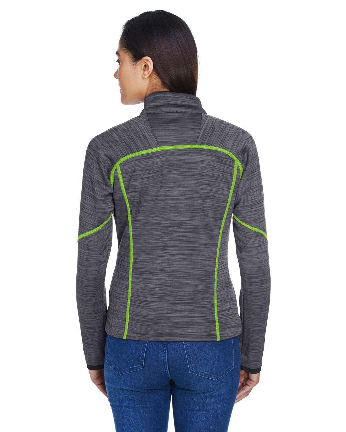 no-logo North End Ladies Flux Mélange Bonded Fleece Jacket-Ladies Jackets-North End-Thread Logic