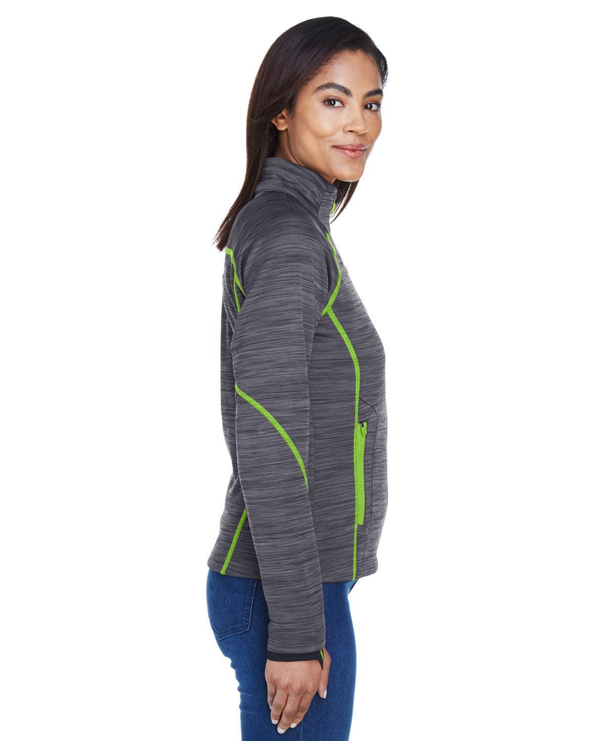 no-logo North End Ladies Flux Mélange Bonded Fleece Jacket-Ladies Jackets-North End-Thread Logic