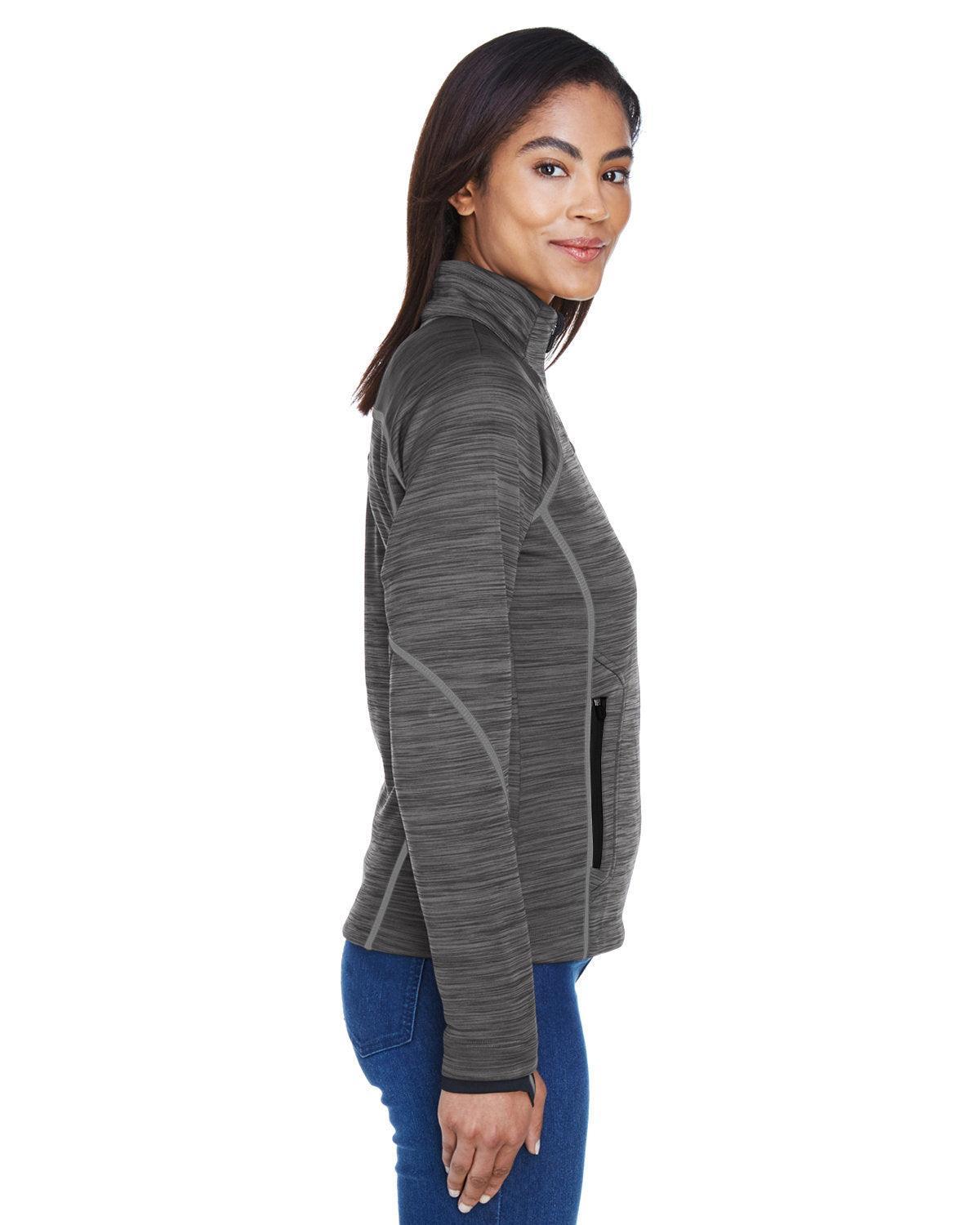 no-logo North End Ladies Flux Mélange Bonded Fleece Jacket-Ladies Jackets-North End-Thread Logic