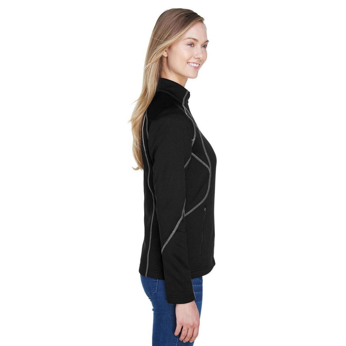no-logo North End Ladies Gravity Performance Fleece Jacket-Ladies Jackets-North End-Thread Logic