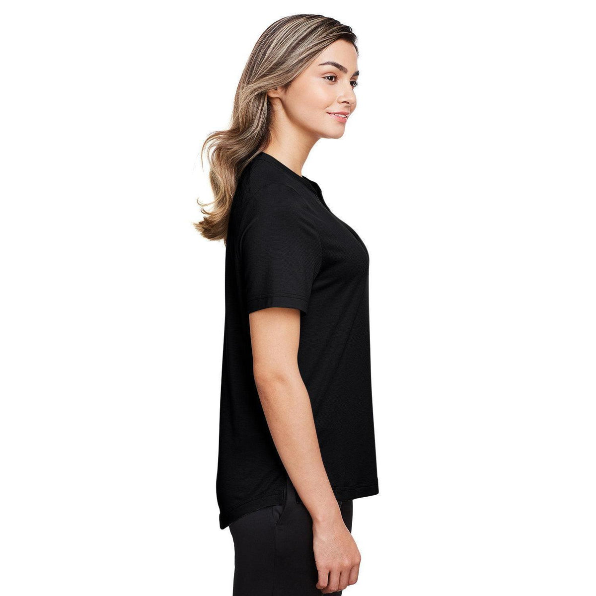 no-logo North End Ladies Jaq Snap-Up Stretch Performance Polo-Ladies Polos-North End-Thread Logic