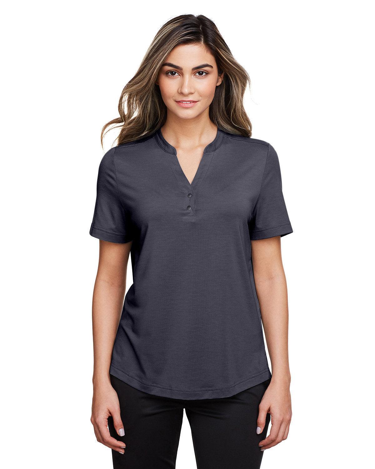 North End Ladies Jaq Snap-Up Stretch Performance Polo-Ladies Polos-North End-Carbon-S-Thread Logic