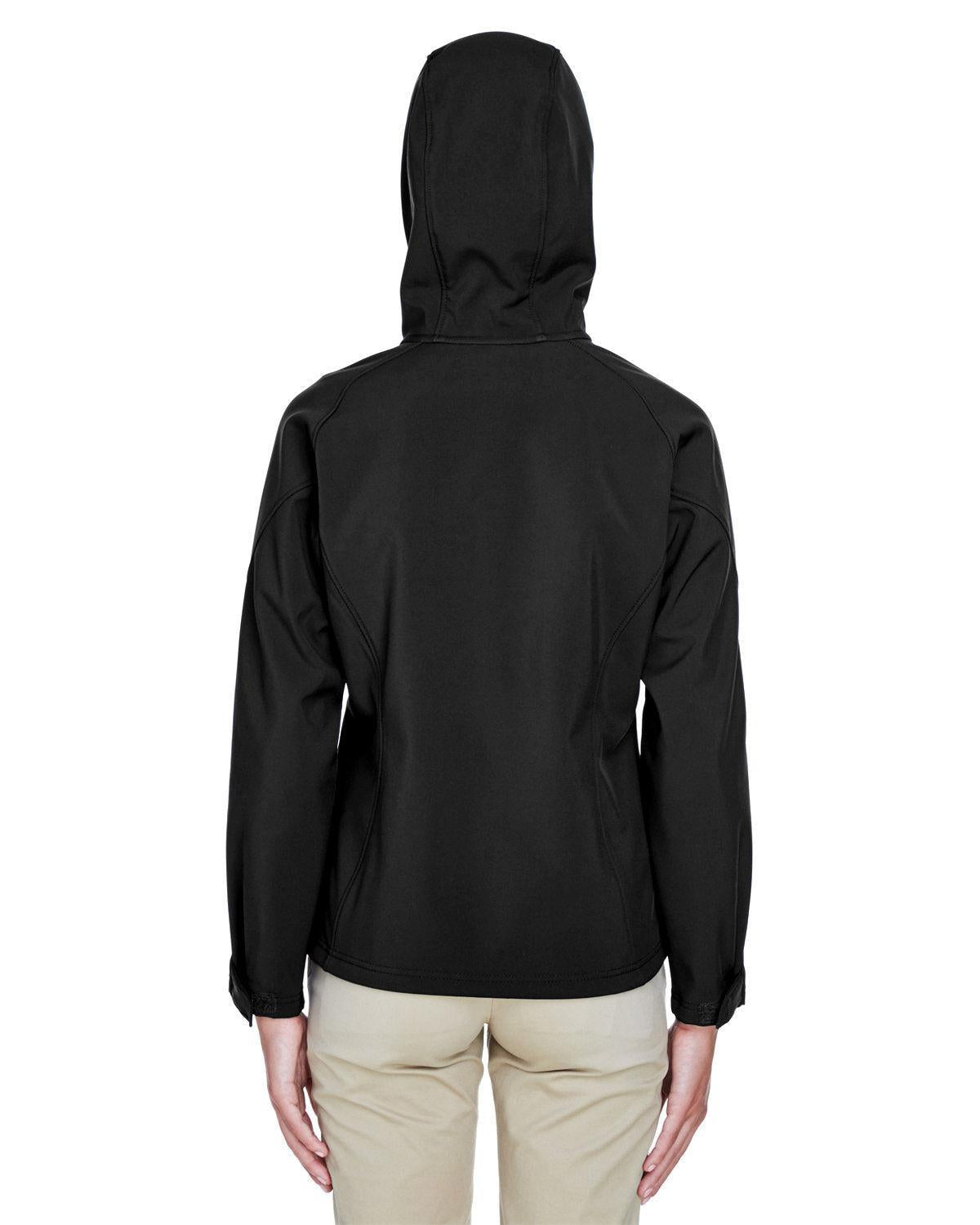 no-logo North End Ladies Prospect Two-Layer Fleece Bonded Soft Shell Hooded Jacket-Ladies Jackets-North End-Thread Logic
