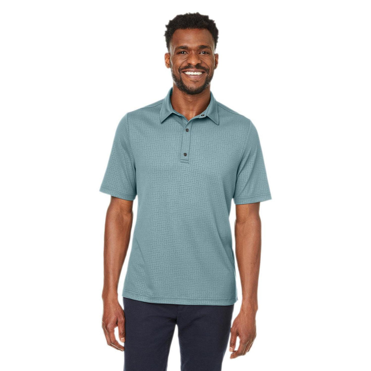 no-logo North End Replay Recycled Polo-Men's Polos-North End-Opal Blue-S-Thread Logic