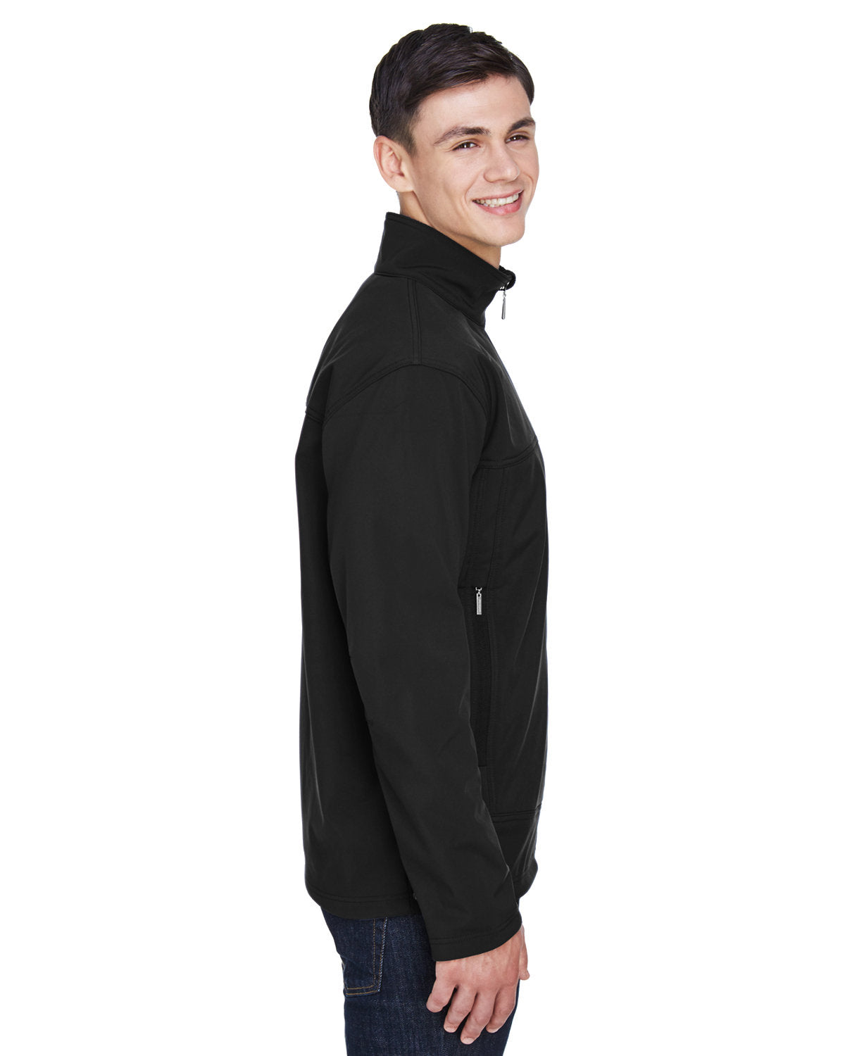 no-logo North End Three-Layer Fleece Bonded Performance Soft Shell Jacket-Men's Jackets-North End-Thread Logic
