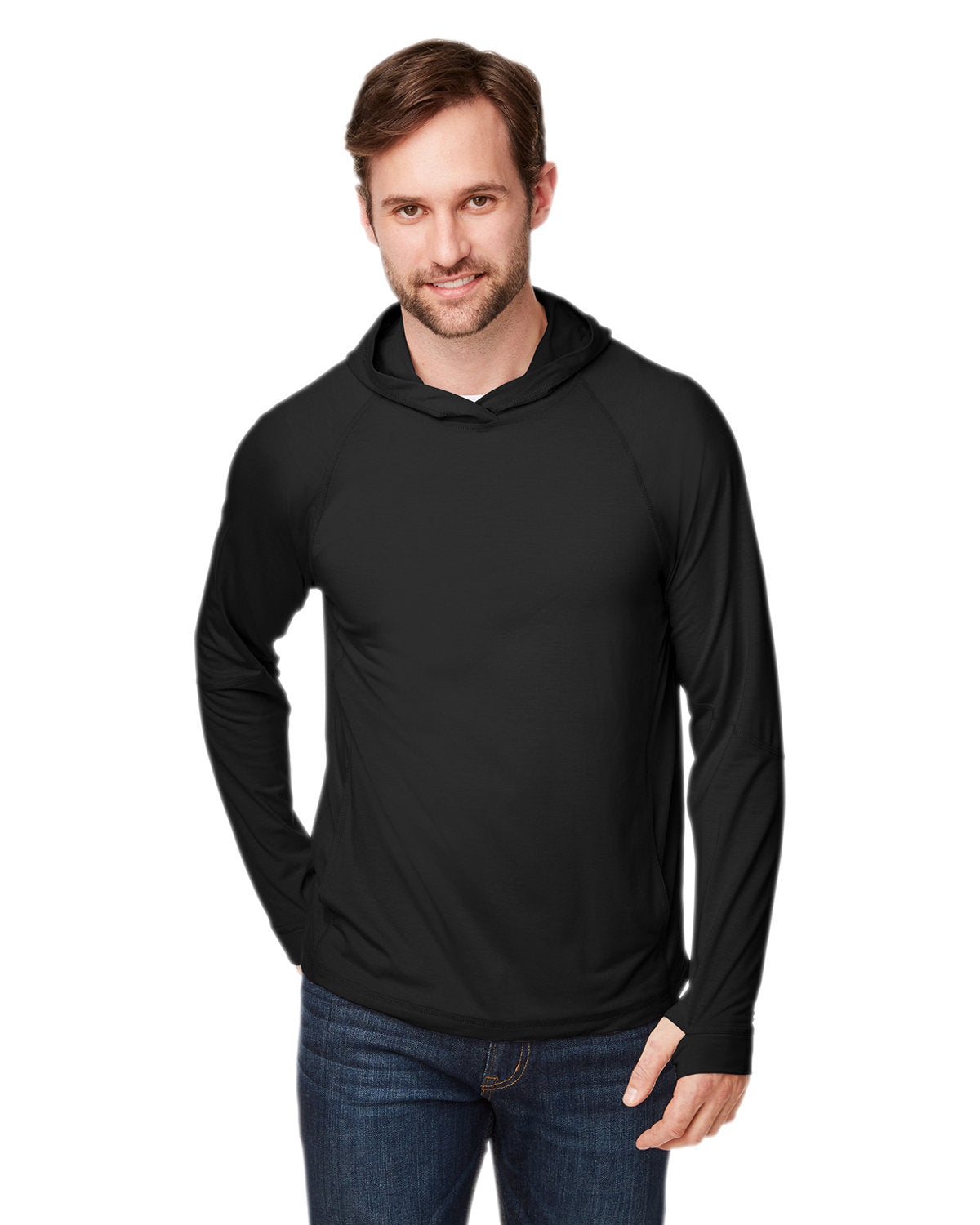 North End Unisex JAQ Stretch Performance Hoodie-Men's Layering-North End-Black-XXS-Thread Logic
