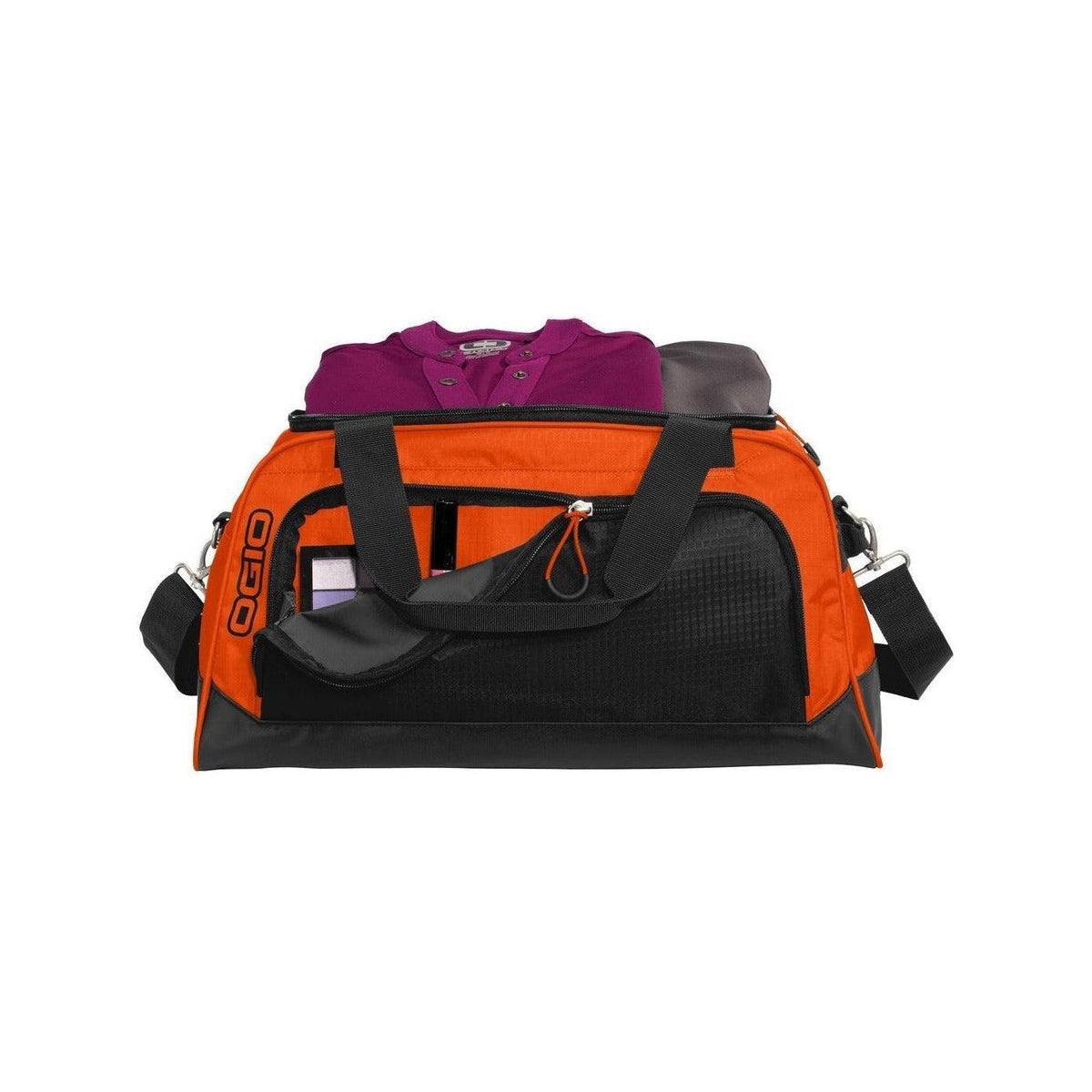 no-logo OGIO Breakaway Duffel-Regular-OGIO-Hot Orange/Black-Thread Logic