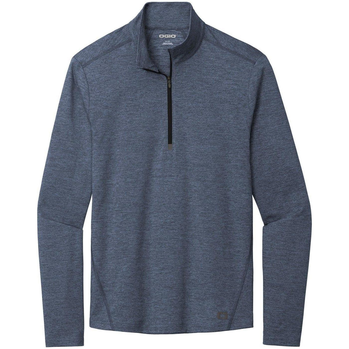 no-logo OGIO ENDURANCE Force 1/4-Zip-Quarter Zips-OGIO-Blue Indigo Heather-S-Thread Logic