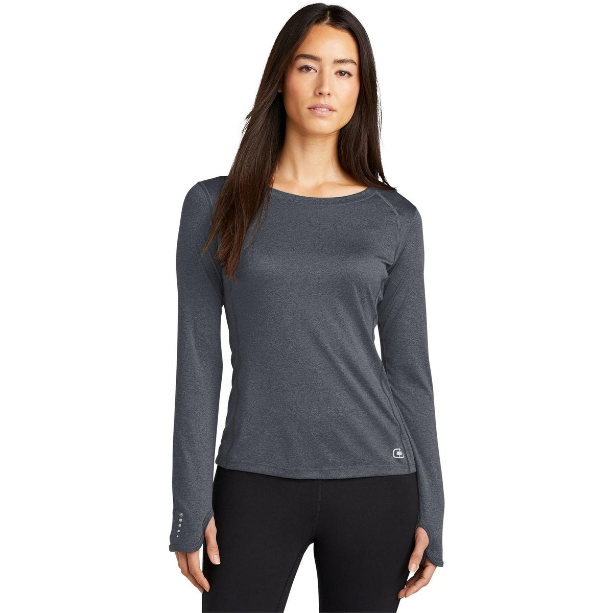 no-logo OGIO Endurance Ladies Long Sleeve Pulse Crew-Regular-OGIO-Thread Logic