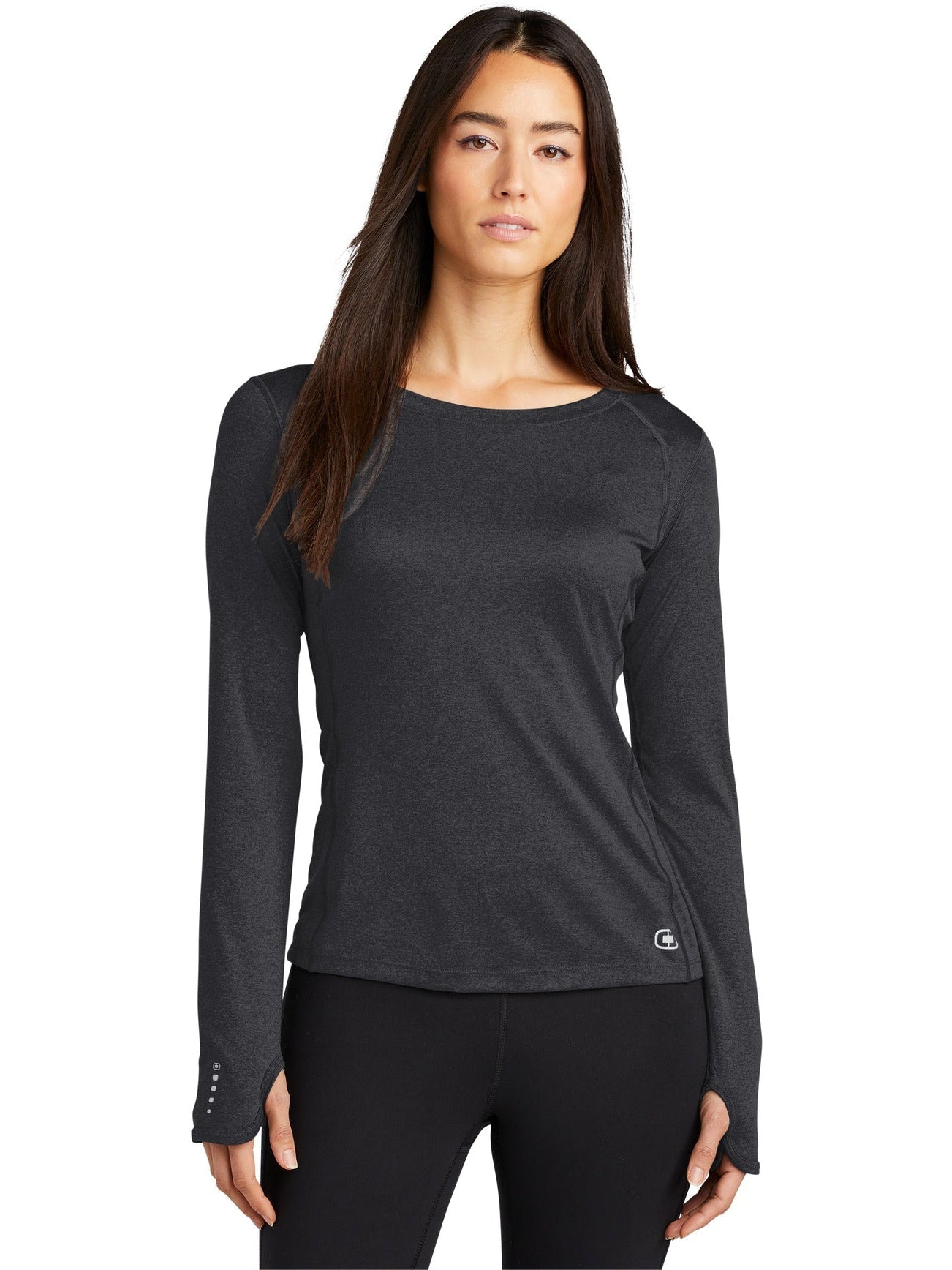 no-logo OGIO Endurance Ladies Long Sleeve Pulse Crew-Regular-OGIO-Thread Logic