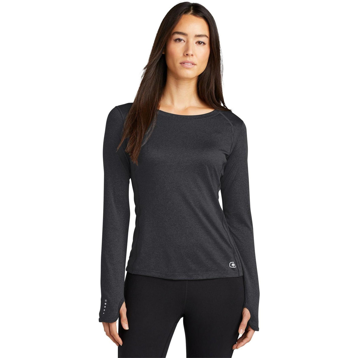 no-logo OGIO Endurance Ladies Long Sleeve Pulse Crew-Regular-OGIO-Thread Logic