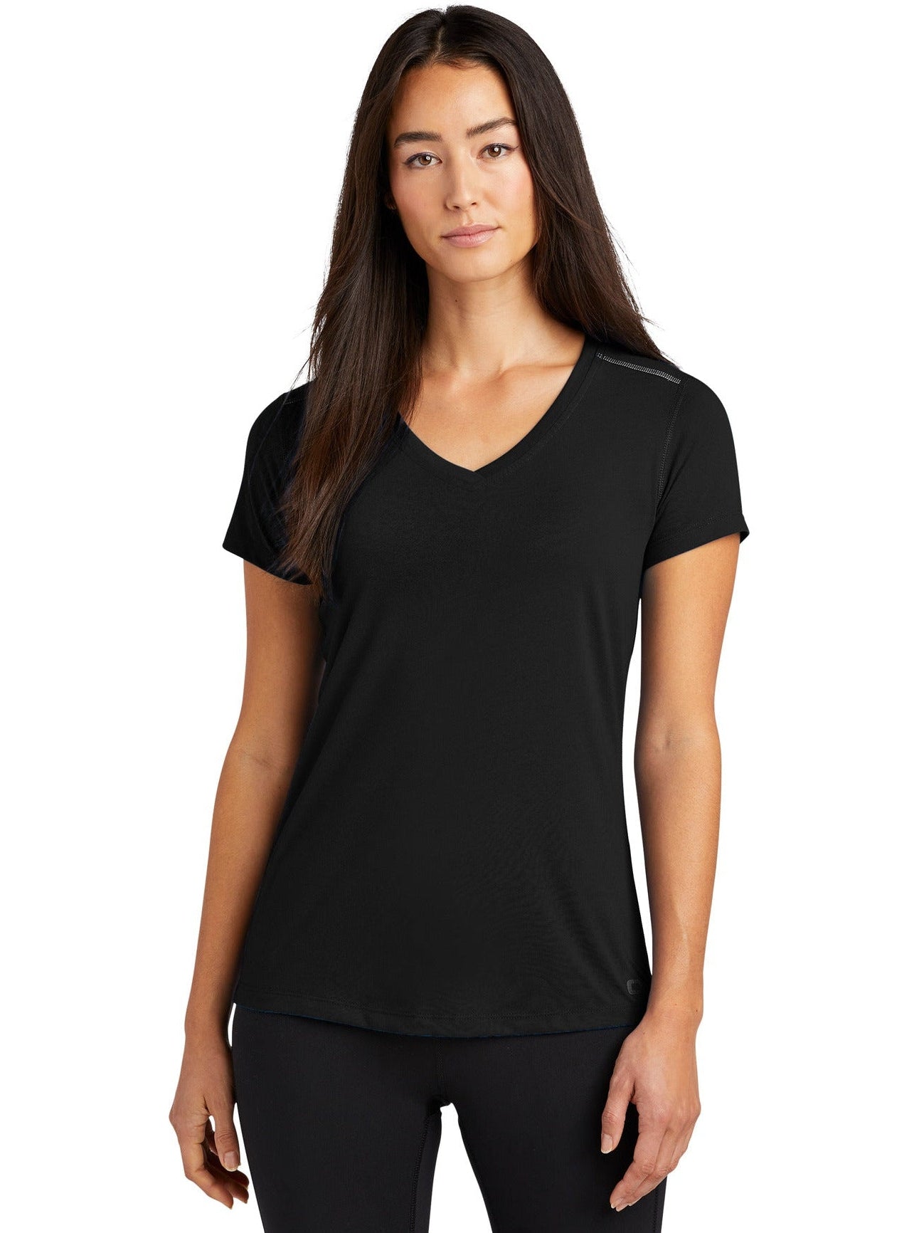 no-logo OGIO Endurance Ladies Peak V-Neck Tee-Regular-OGIO-Thread Logic