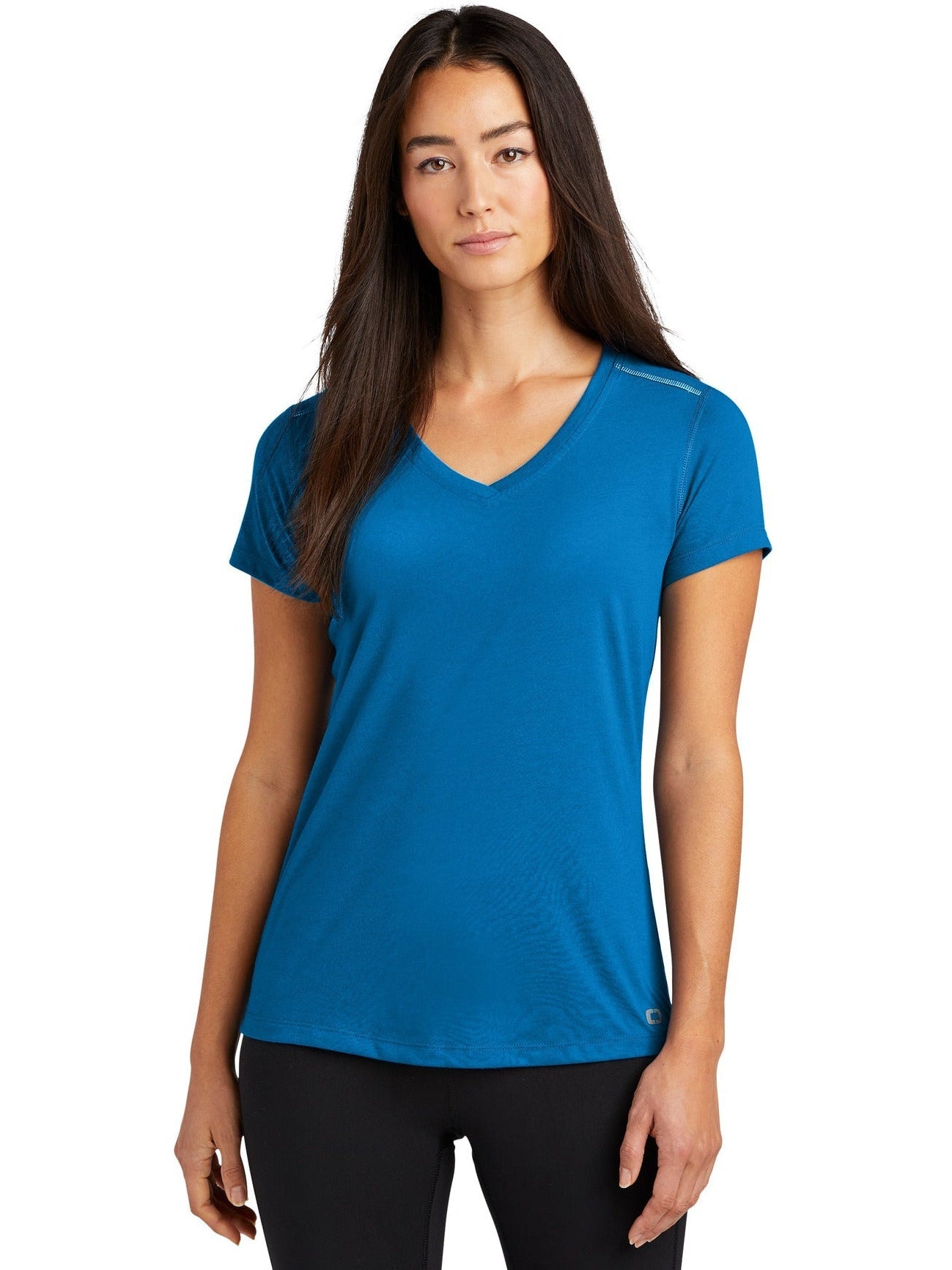 no-logo OGIO Endurance Ladies Peak V-Neck Tee-Regular-OGIO-Thread Logic