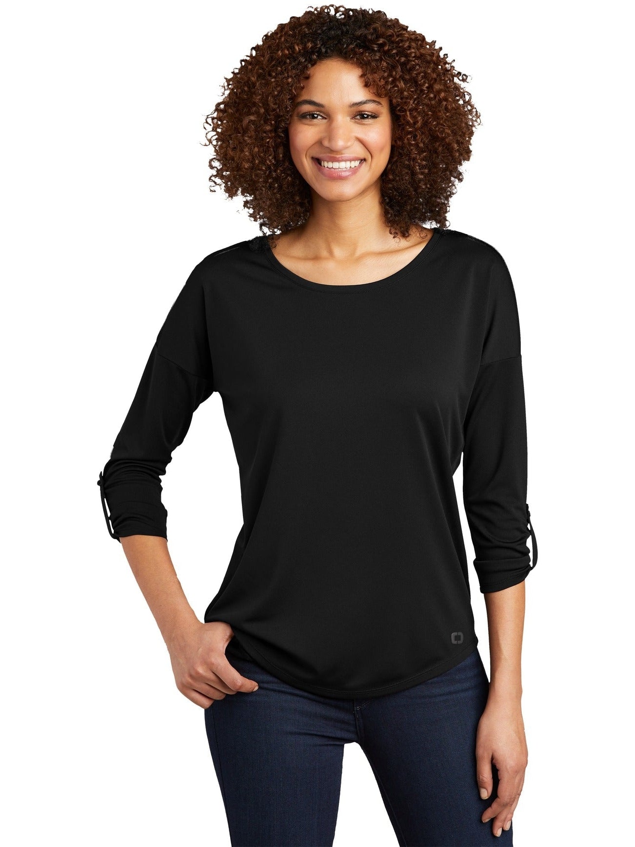 no-logo OGIO Ladies Gravitate Scoop 3/4-Sleeve-Regular-OGIO-Thread Logic