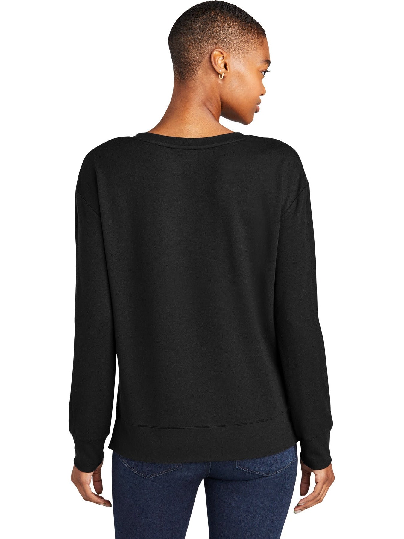 no-logo OGIO Ladies Luuma Flex Long Sleeve V-Neck-Regular-OGIO-Thread Logic