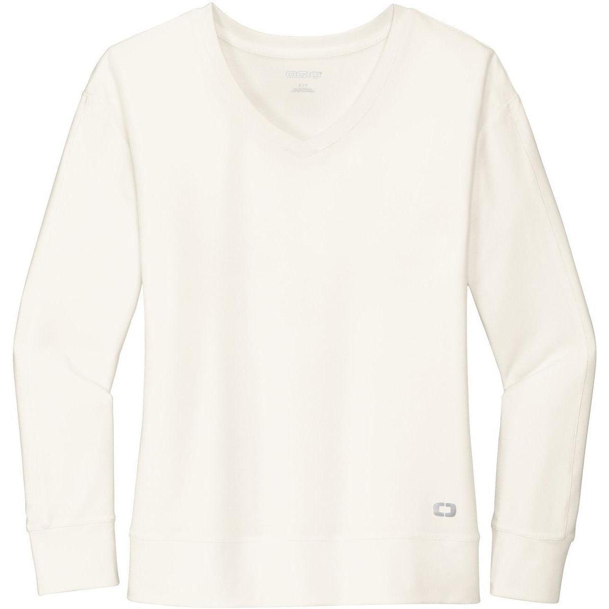 no-logo OGIO Ladies Luuma Flex Long Sleeve V-Neck