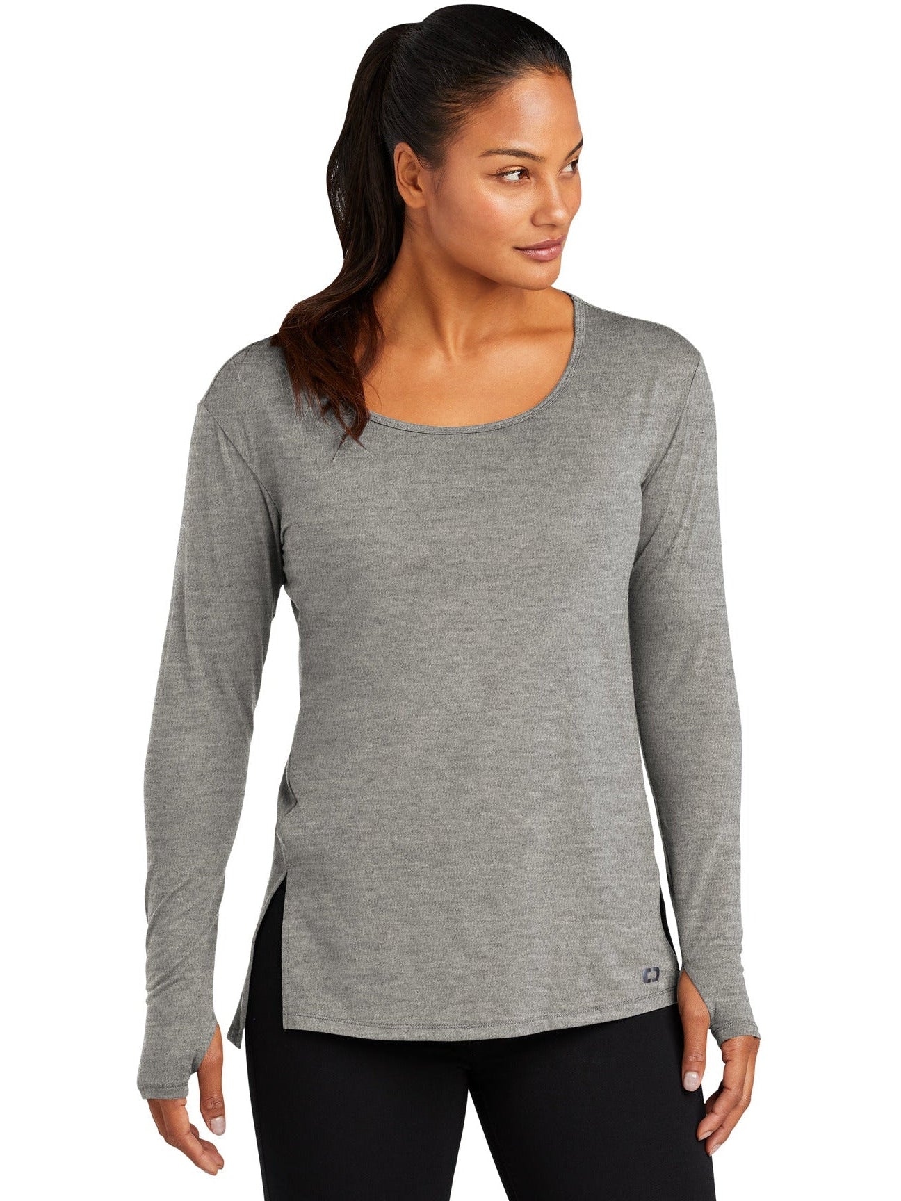 no-logo OGIO Ladies Luuma Long Sleeve Tunic-Active-OGIO-Thread Logic