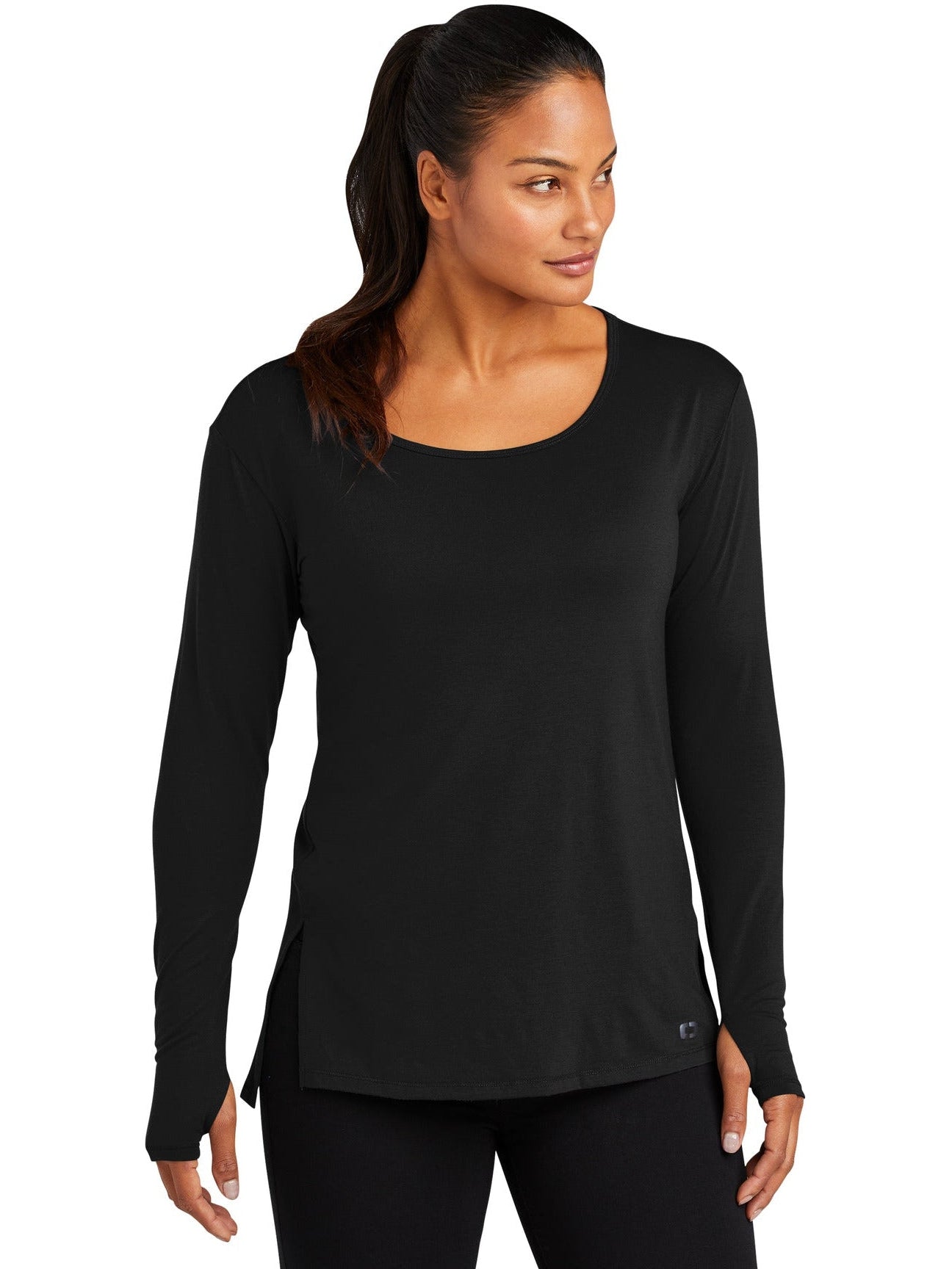no-logo OGIO Ladies Luuma Long Sleeve Tunic-Active-OGIO-Thread Logic