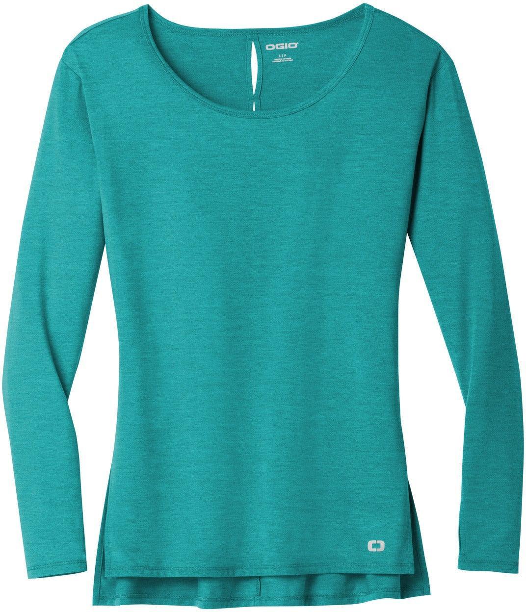 No-Logo CLOSEOUT - OGIO Ladies Luuma Long Sleeve Tunic-Discontinued-OGIO-Vivid Teal-S-Thread Logic