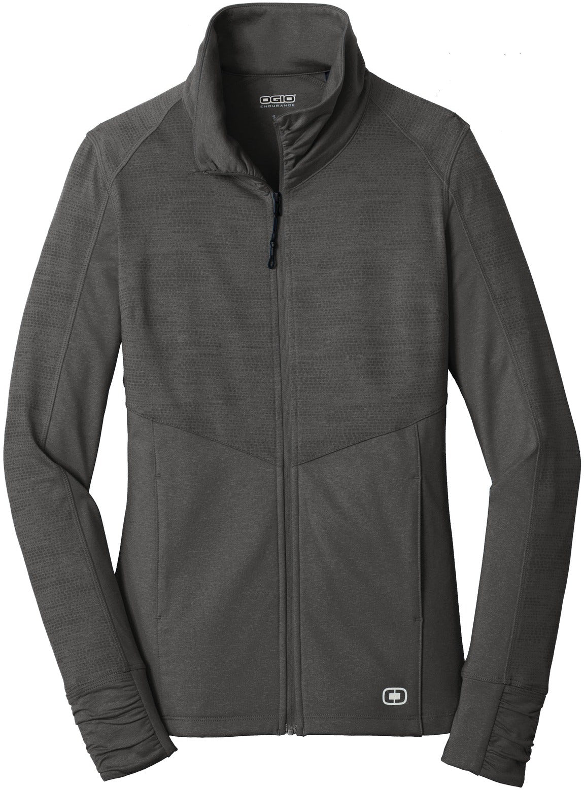 No-Logo CLOSEOUT - OGIO Ladies Sonar Full-Zip-Full Zips-OGIO-Blacktop Heather-XS-Thread Logic