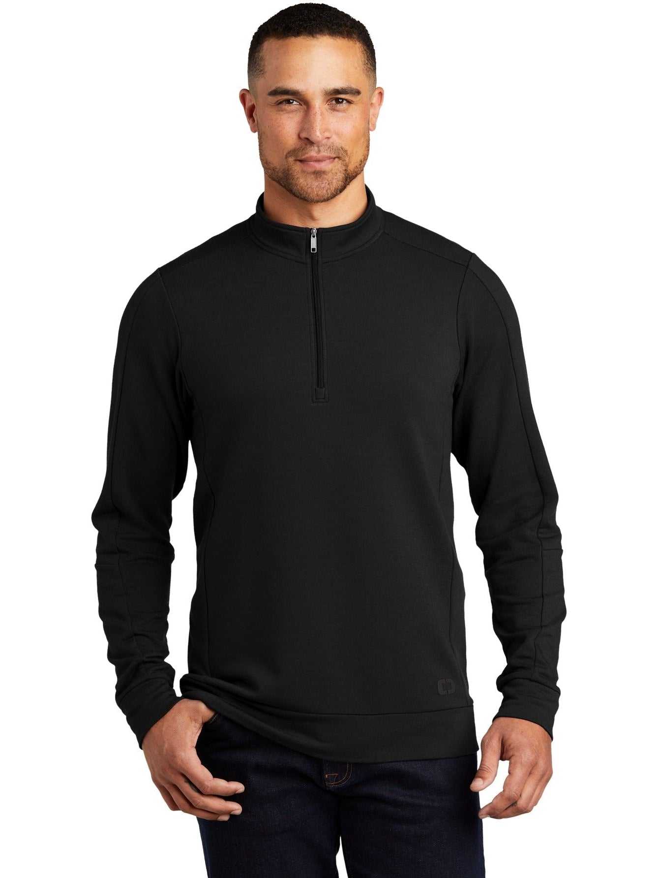 no-logo OGIO Luuma 1/2-Zip Fleece-Regular-OGIO-Thread Logic