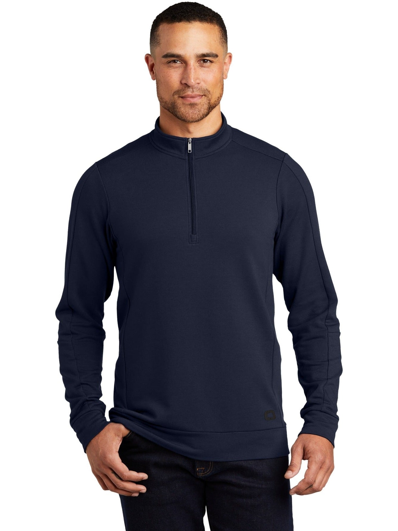 no-logo OGIO Luuma 1/2-Zip Fleece-Regular-OGIO-Thread Logic