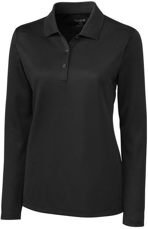 Clique Ladies L/S Ice Lady Pique Polo-XS-Titan-Thread Logic