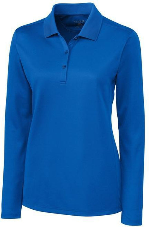 Clique Ladies L/S Ice Lady Pique Polo-XS-Royal-Thread Logic