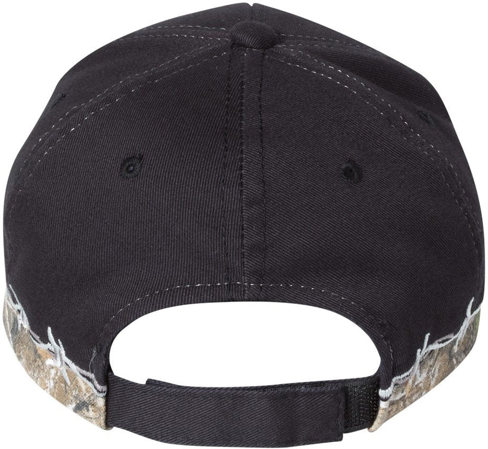 no-logo Outdoor Cap Camo Cap with Barbed Wire-Caps-Outdoor Cap-Black/Realtree Edge-OSFA-Thread Logic
