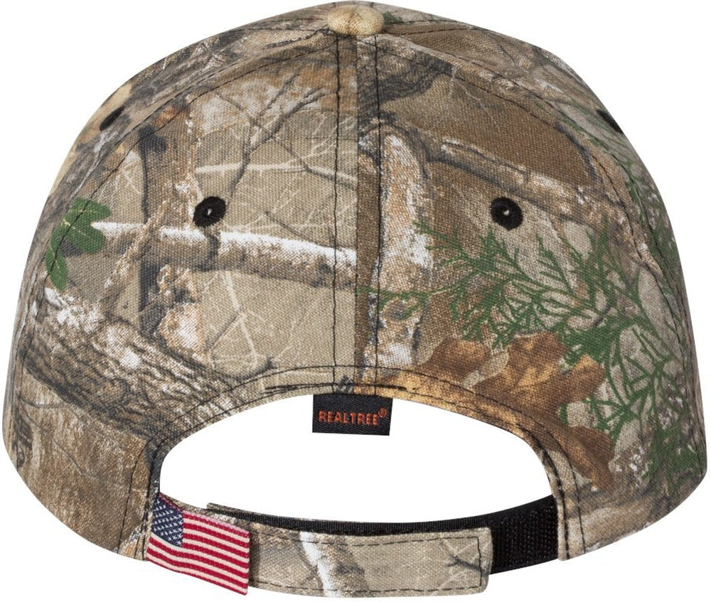 no-logo Outdoor Cap Camo with Flag Sandwich Visor Cap-Headwear-Outdoor Cap-Thread Logic