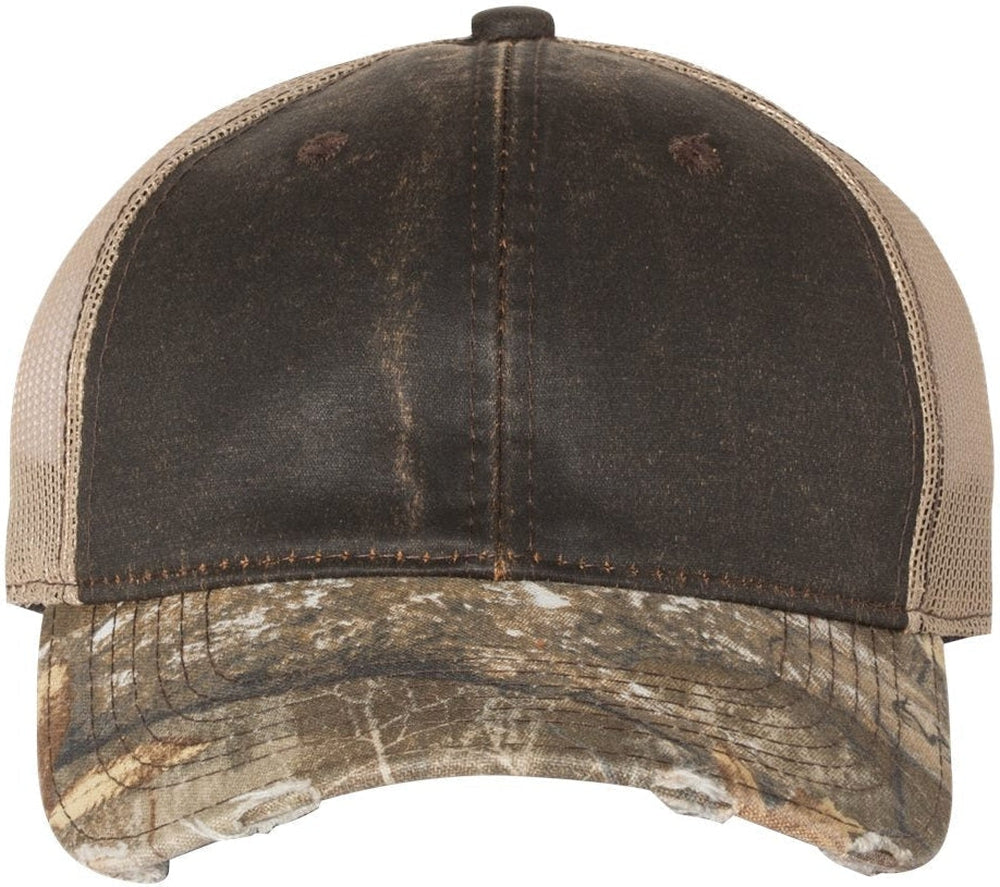 Outdoor Cap Distressed Camo Mesh-Back Cap