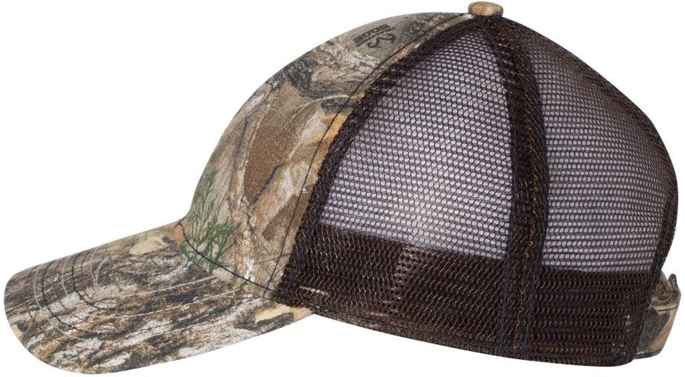 no-logo Outdoor Cap Mesh-Back Camo with Flag Undervisor Cap-Headwear-Outdoor Cap-Realtree Edge-OSFA-Thread Logic