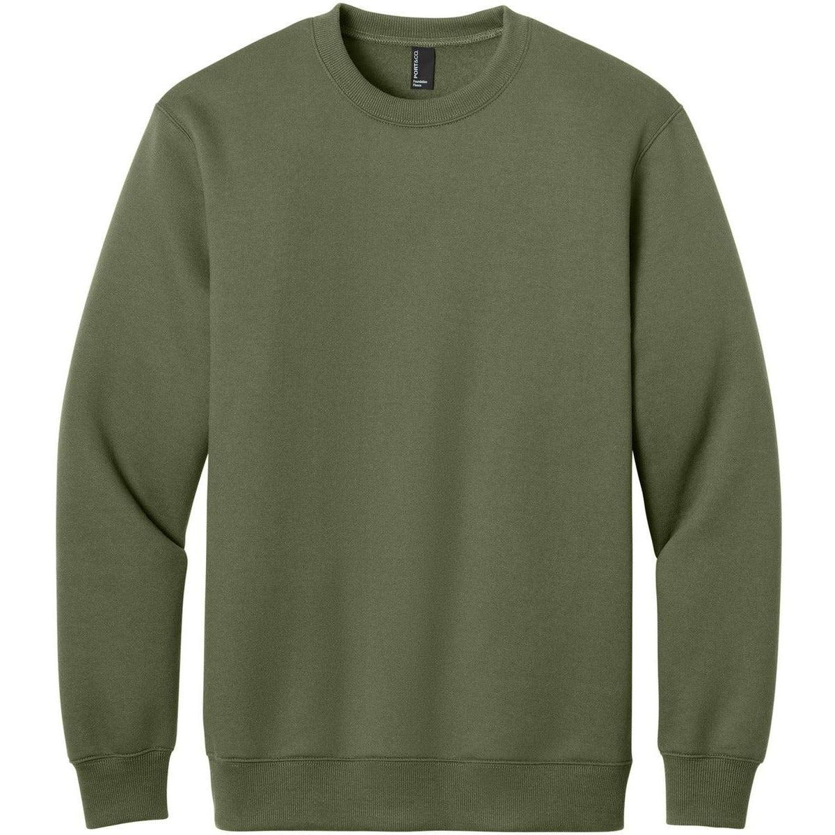 Port & Co Foundation Fleece Pullover Crewneck Sweatshirt