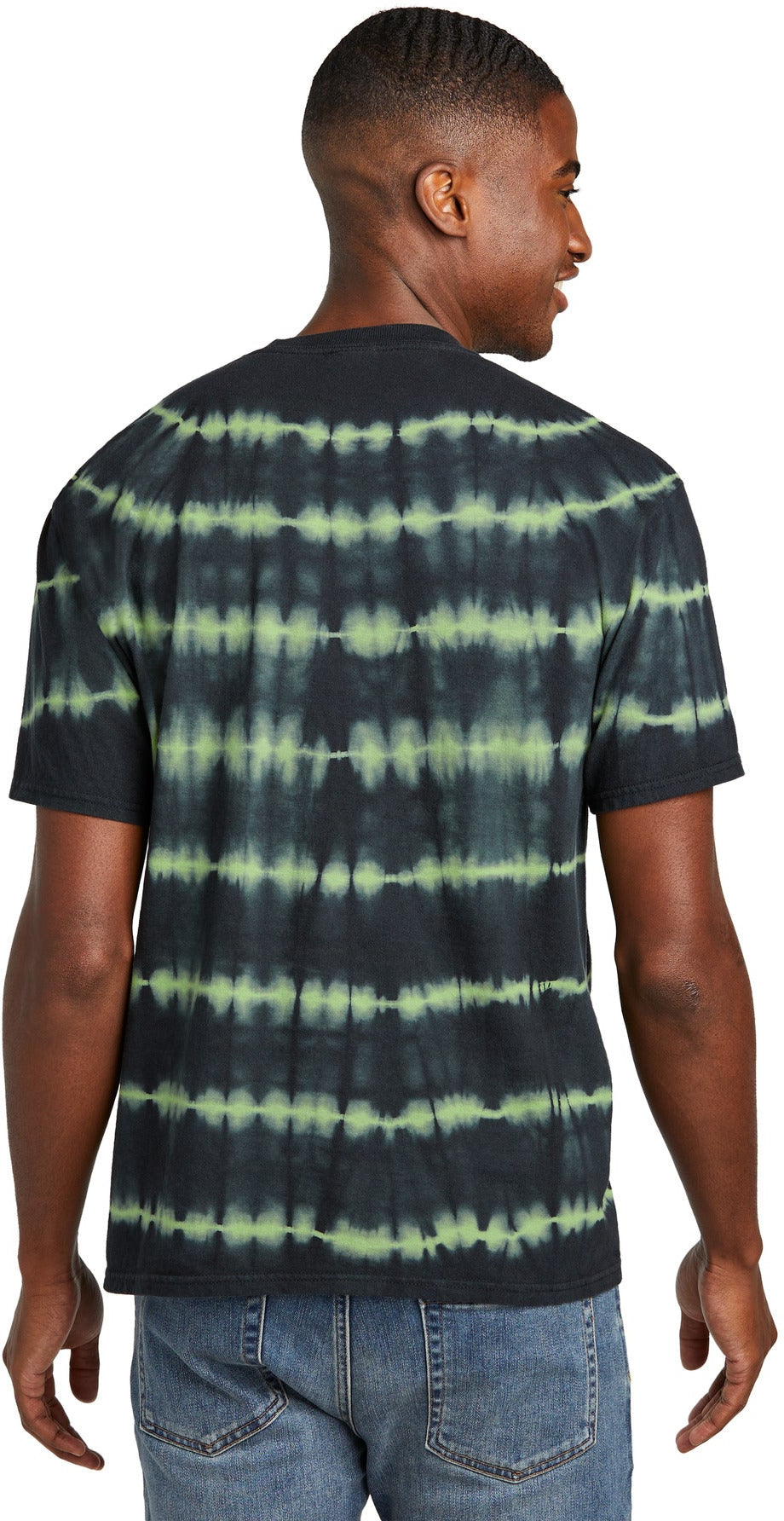 no-logo Port & Company Allover Stripe Tie-Dye Tee-Port & Company-Thread Logic