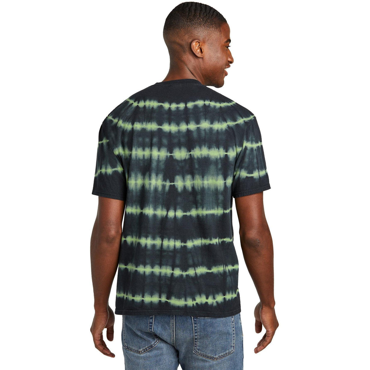 no-logo Port & Company Allover Stripe Tie-Dye Tee-Port & Company-Thread Logic