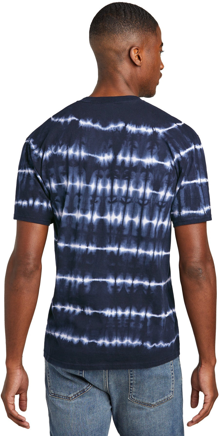 no-logo Port & Company Allover Stripe Tie-Dye Tee-Port & Company-Thread Logic