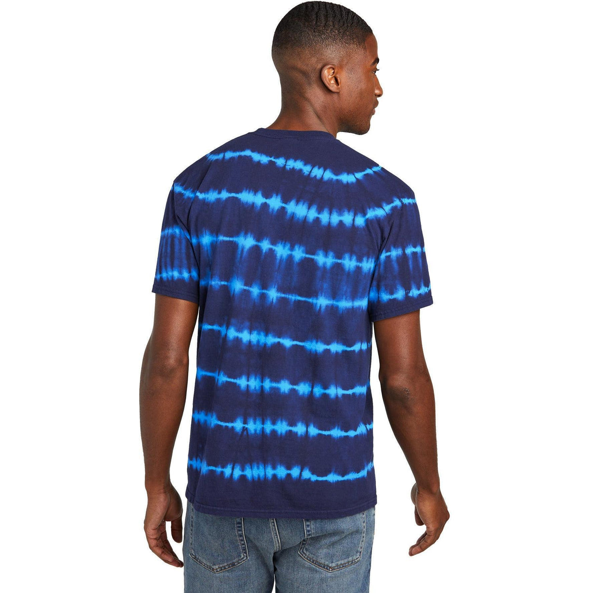 no-logo Port & Company Allover Stripe Tie-Dye Tee-Port & Company-Thread Logic