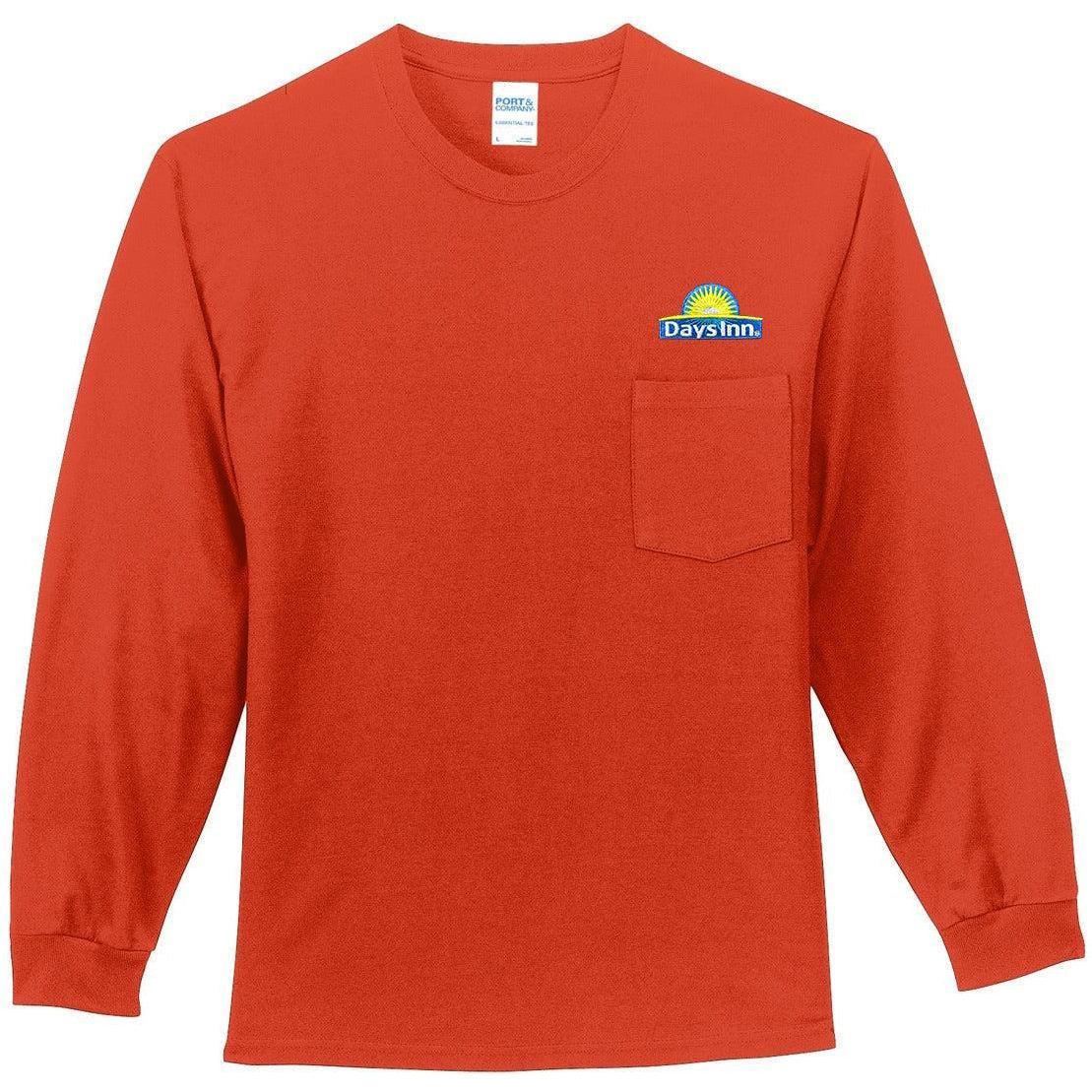 no-logo Port & Company Long Sleeve T-Shirt with Pocket-Regular-Port & Company-Thread Logic