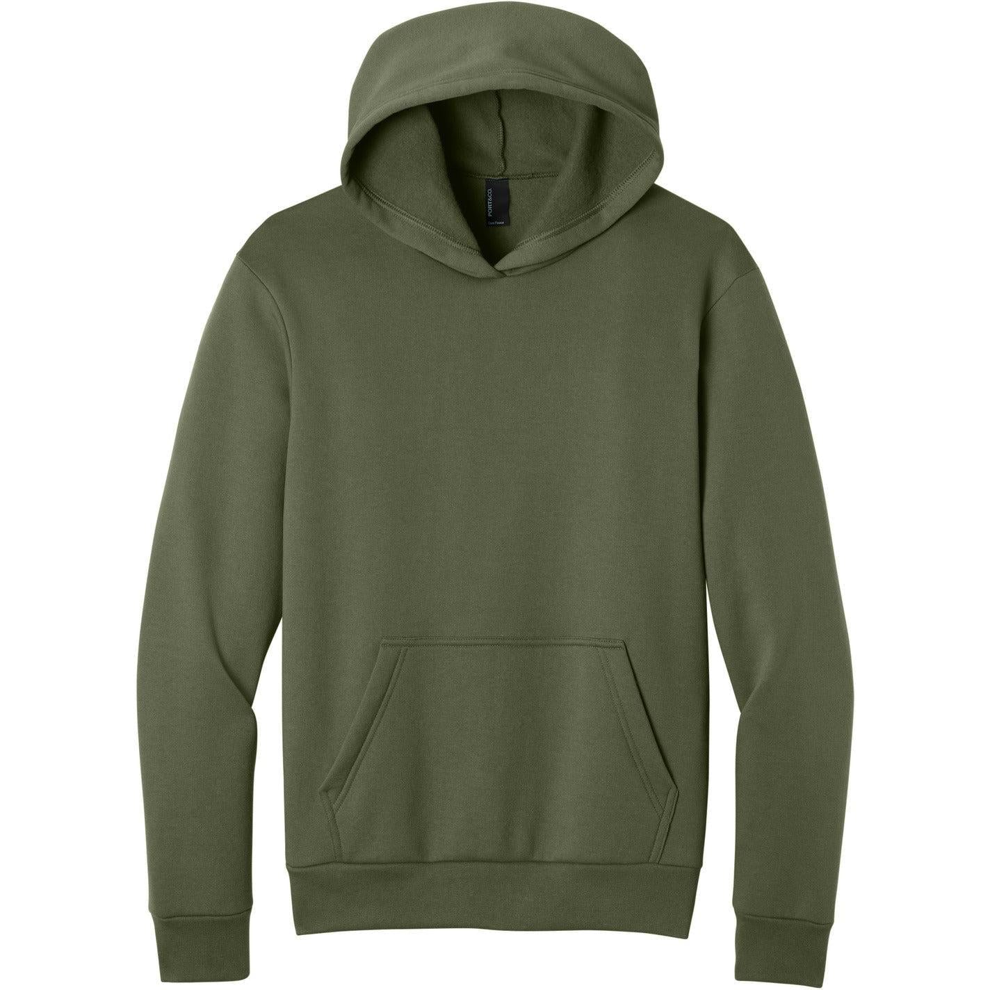 Port & Company Easy Fleece Pullover Hooded Sweatshirt
