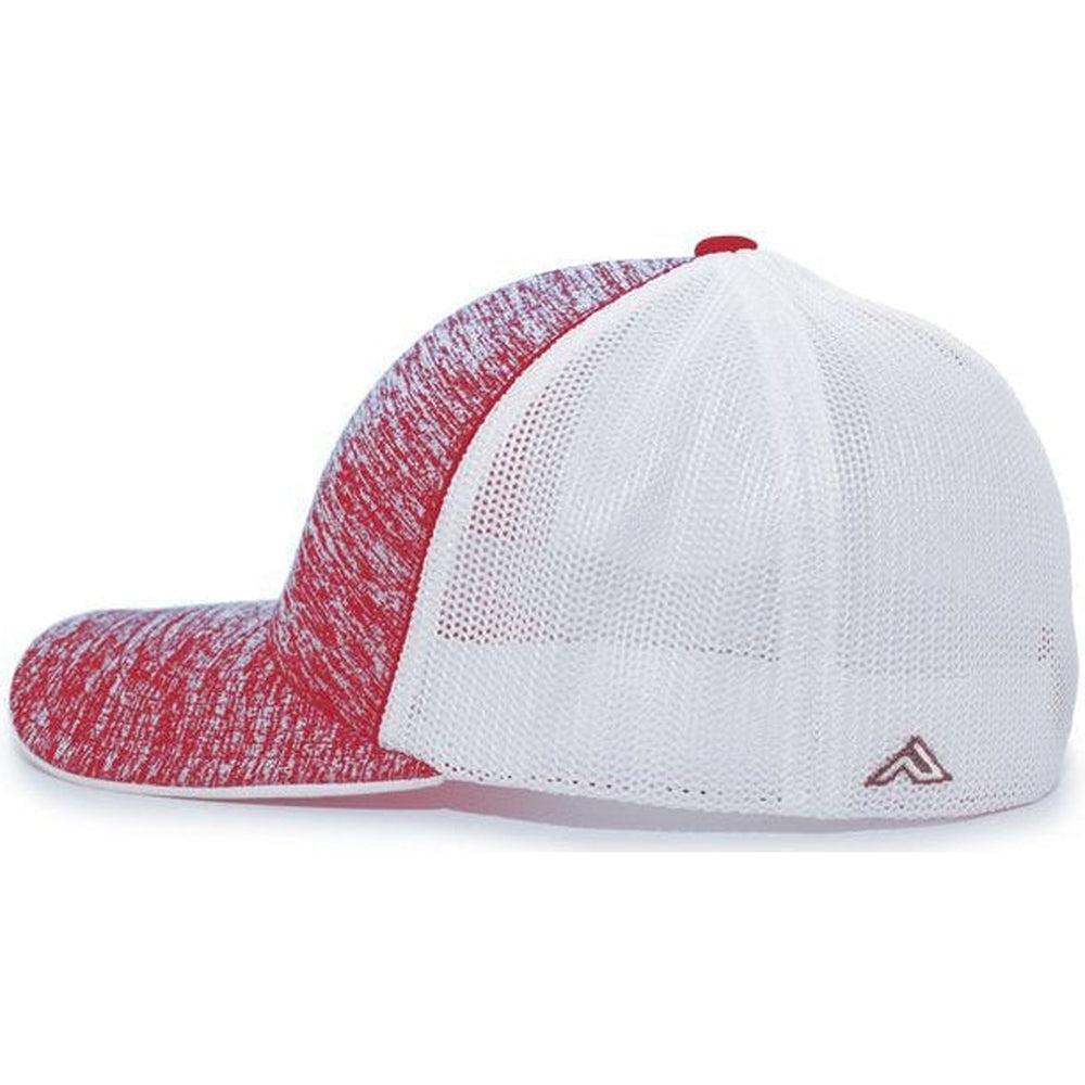 no-logo Pacific Headwear Aggressive Heather Trucker Flexfit Cap-Caps-Pacific Headwear-Thread Logic