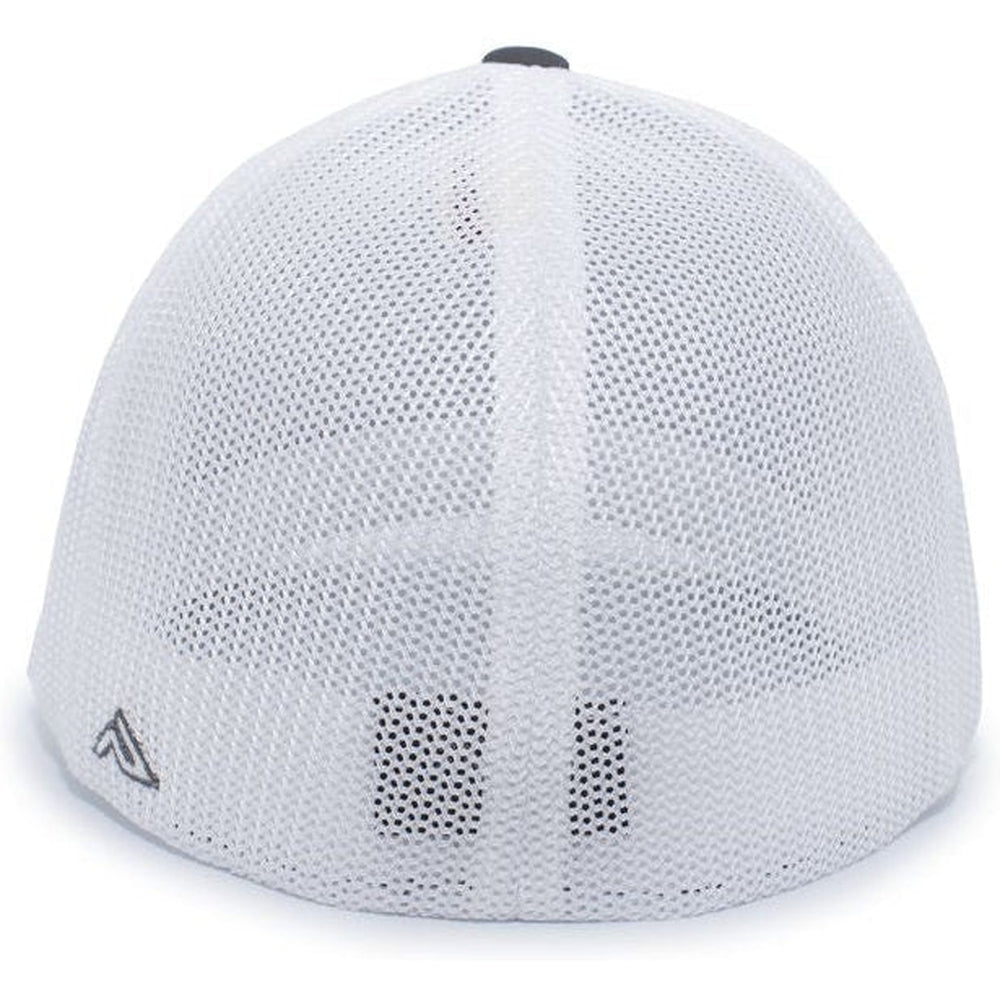 no-logo Pacific Headwear Aggressive Heather Trucker Flexfit Cap-Caps-Pacific Headwear-Thread Logic