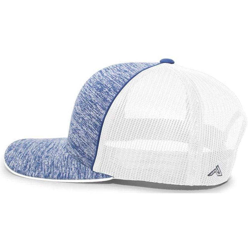 no-logo Pacific Headwear Aggressive Heather Trucker Snapback Cap-Caps-Pacific Headwear-Thread Logic