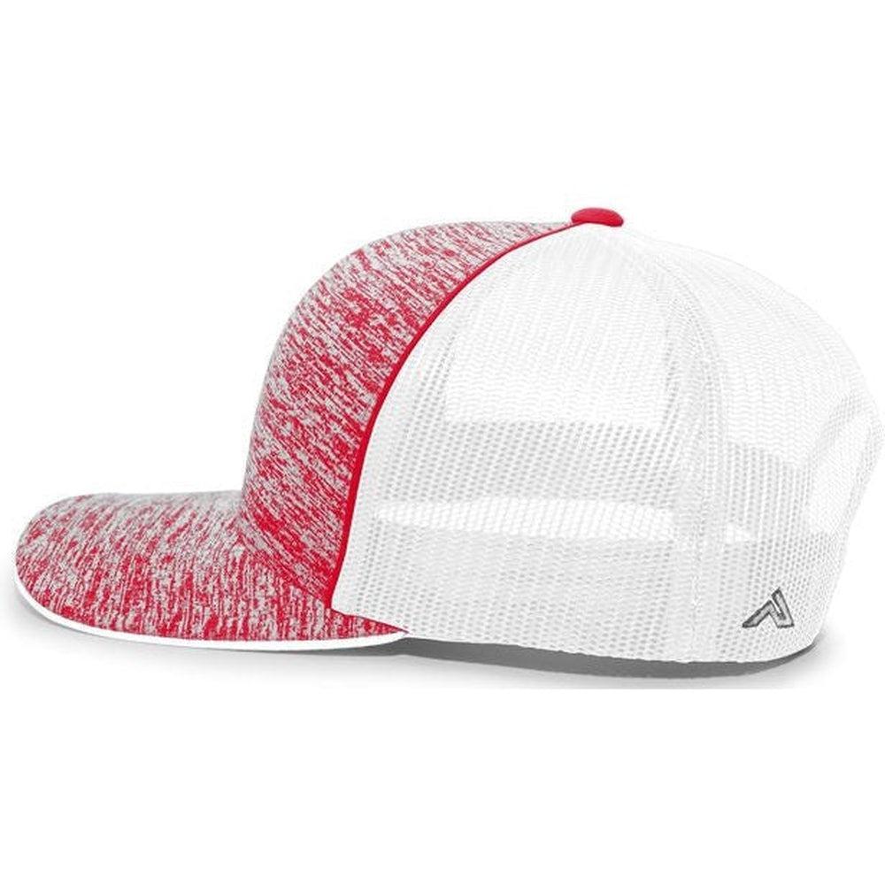 no-logo Pacific Headwear Aggressive Heather Trucker Snapback Cap-Caps-Pacific Headwear-Thread Logic