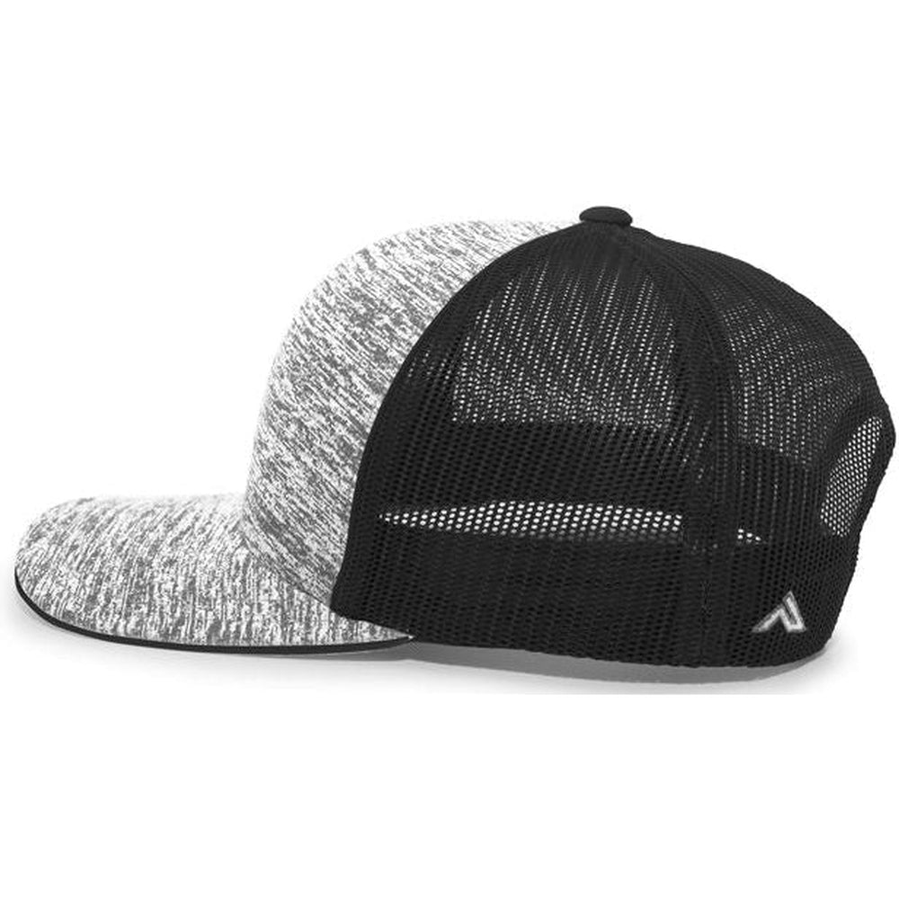 no-logo Pacific Headwear Aggressive Heather Trucker Snapback Cap-Caps-Pacific Headwear-Thread Logic