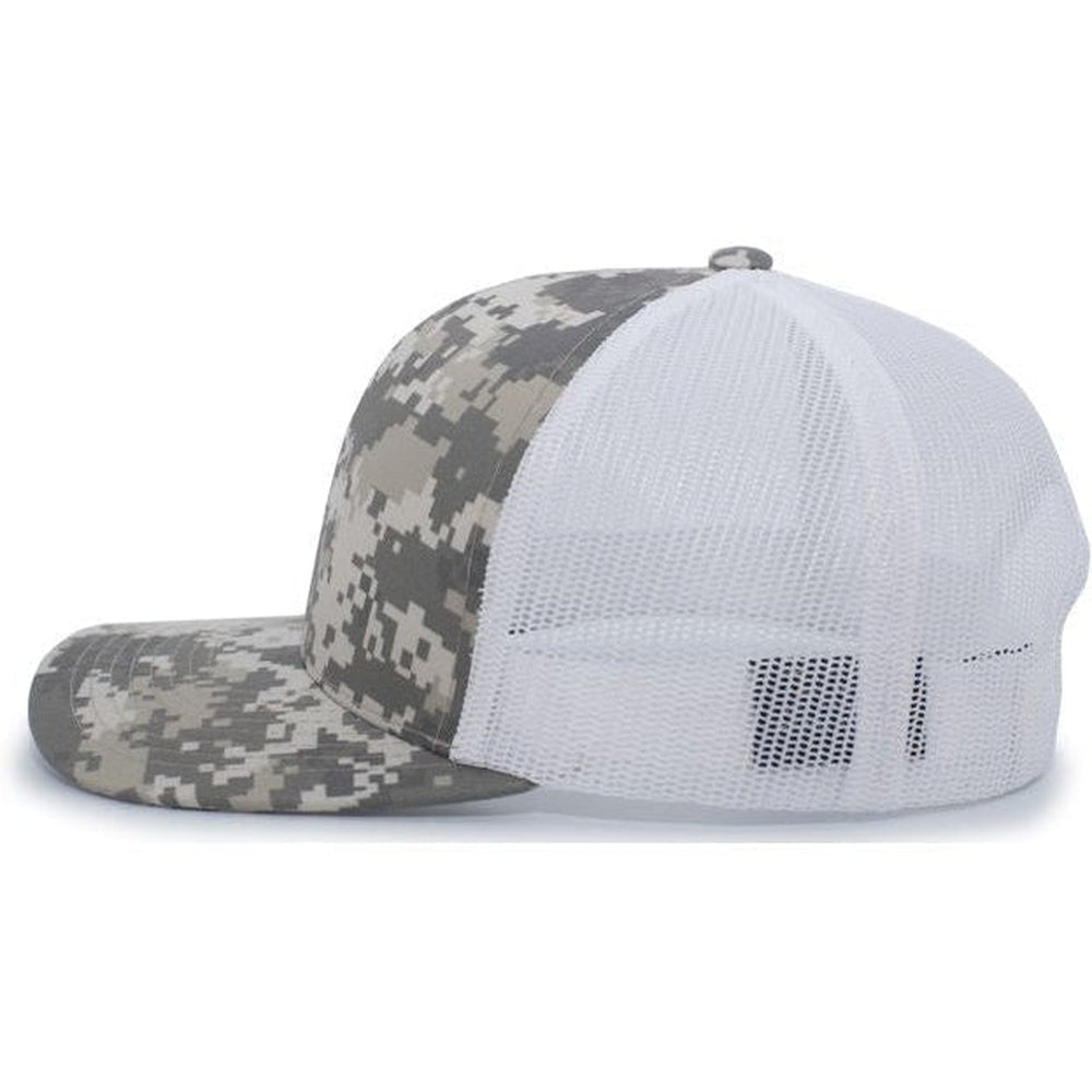 no-logo Pacific Headwear Camo Snapback Trucker Cap-Caps-Pacific Headwear-Thread Logic
