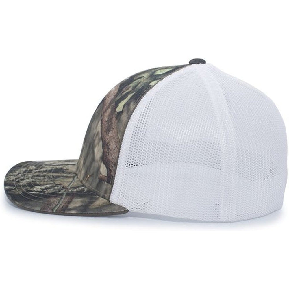 no-logo Pacific Headwear Camo Trucker Flexfit Cap-Caps-Pacific Headwear-Thread Logic