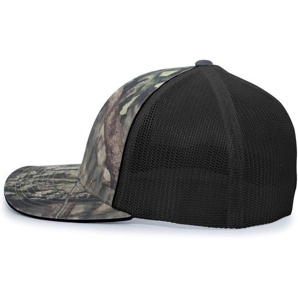 no-logo Pacific Headwear Camo Trucker Flexfit Cap-Caps-Pacific Headwear-Thread Logic