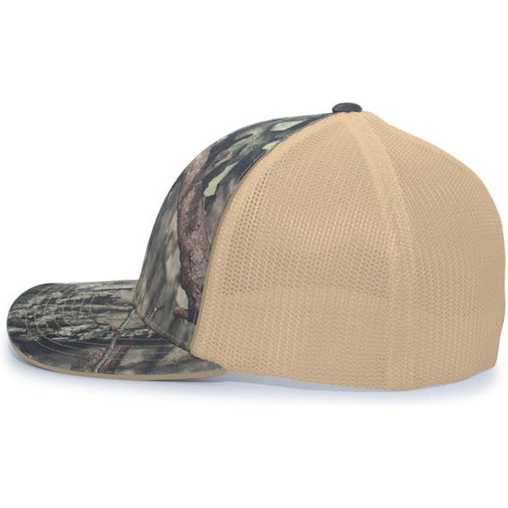 no-logo Pacific Headwear Camo Trucker Flexfit Cap-Caps-Pacific Headwear-Thread Logic